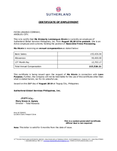 sutherland salary philippines